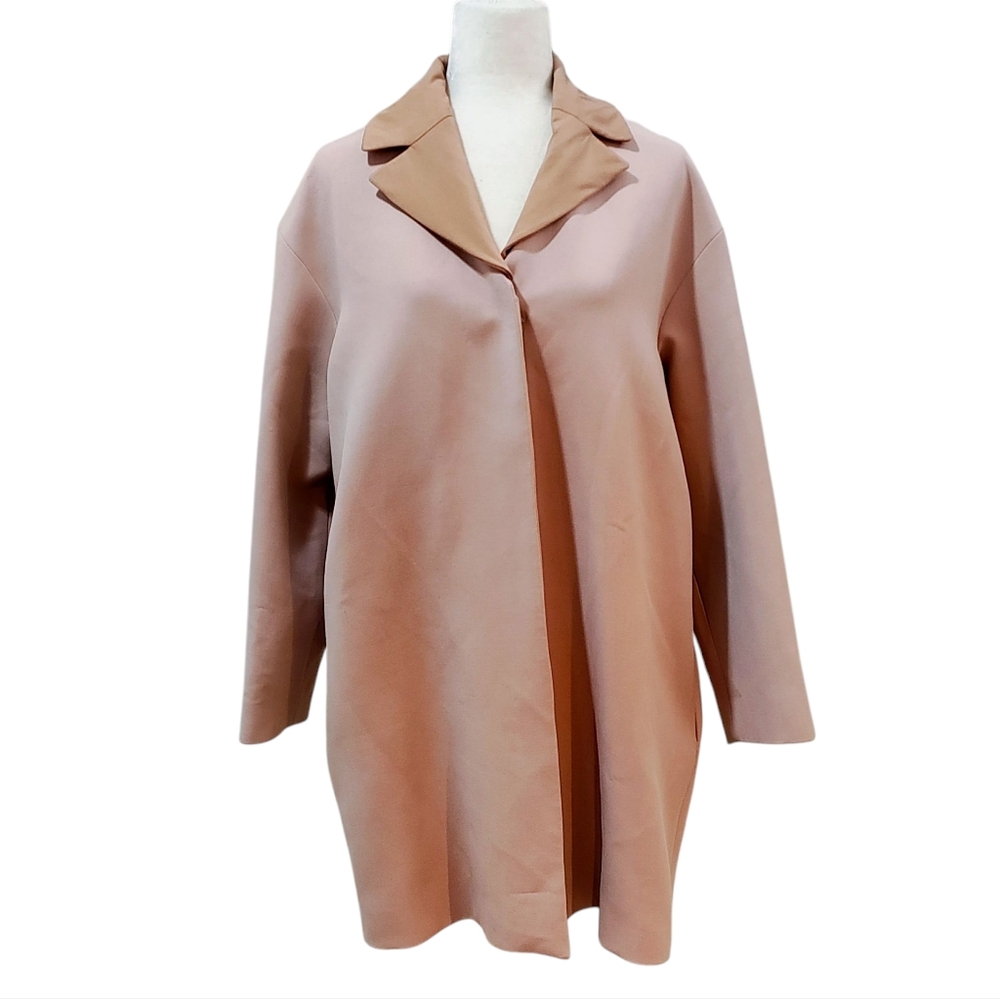 COS Coat w/ Removable Lapel In Blush Pink Scandi Girl Minimalist Quiet Luxury 12